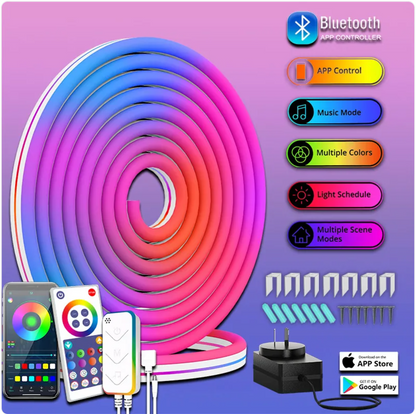 WiFi Smart LED Neon Light Strip with Silicone Graffiti Design